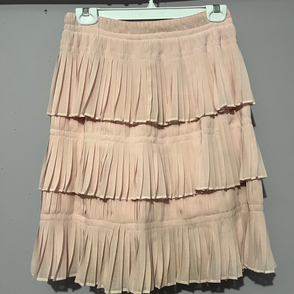 Vintage Tristan & Iseut Pleated Chiffon Skirt